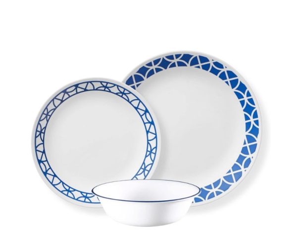 סט 12 חלקים Corelle Cobalt Circles